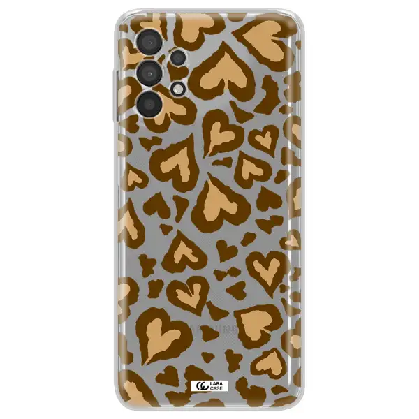 Heart Leopard Samsung A32 4G Clear Tpu Case