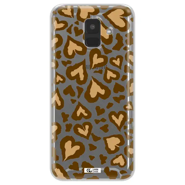 Heart Leopard Samsung A6 Clear TPU Case