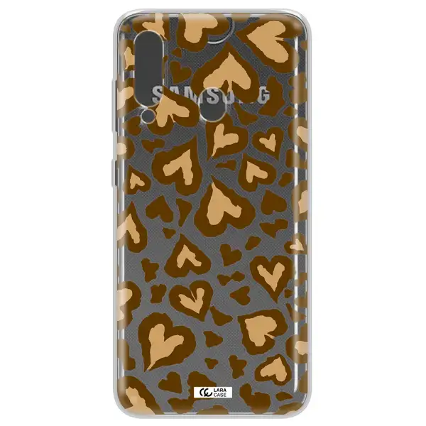 Heart Leopard Samsung A60 Clear TPU Case