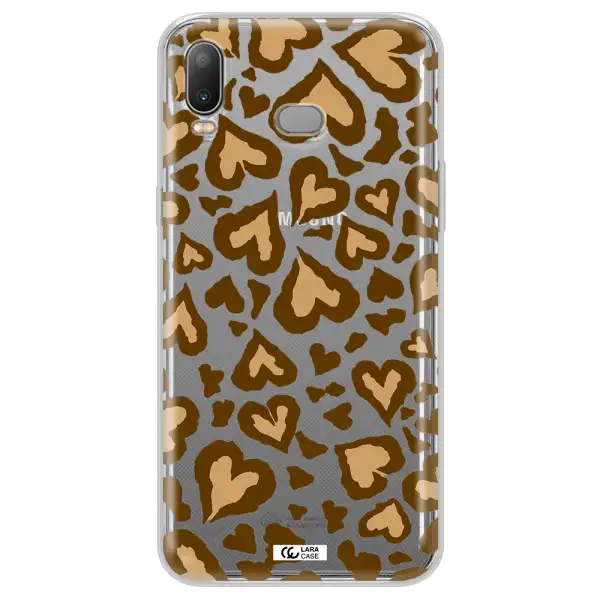 Heart Leopard Samsung A6S Clear TPU Case