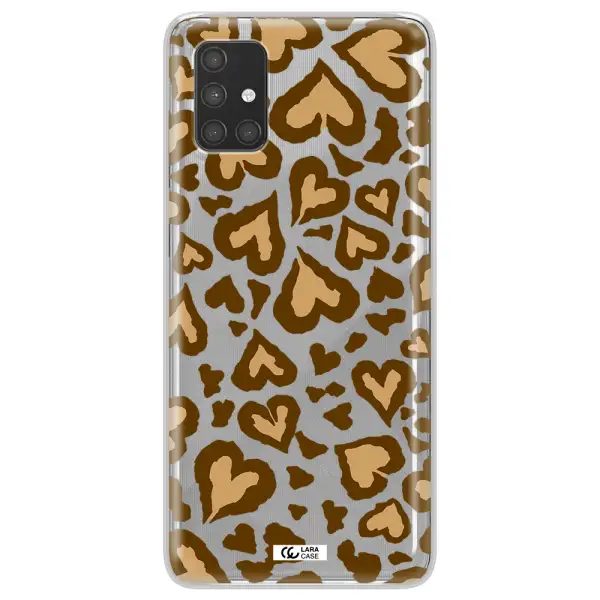 Heart Leopard Samsung A71 Clear TPU Case