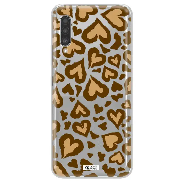 Heart Leopard Samsung A90 Clear TPU Case