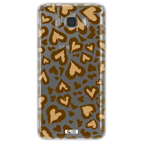 Heart Leopard Samsung J7 2016 Clear TPU Case
