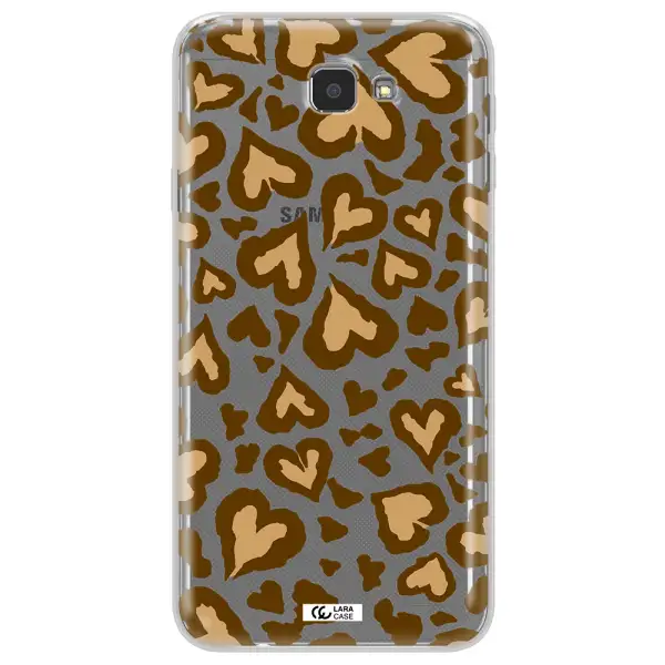 Heart Leopard Samsung J7 Prim Clear TPU Case