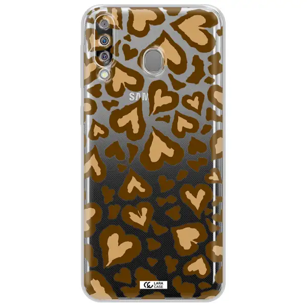 Heart Leopard Samsung M30 Clear TPU Case