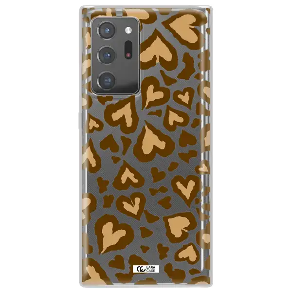 Heart Leopard Samsung Note 20 Ultra Clear TPU Case