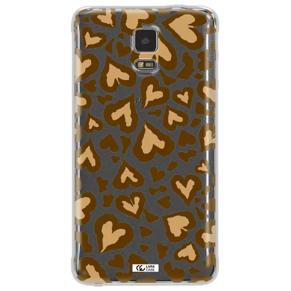 Heart Leopard Samsung Note 4 Clear TPU Case