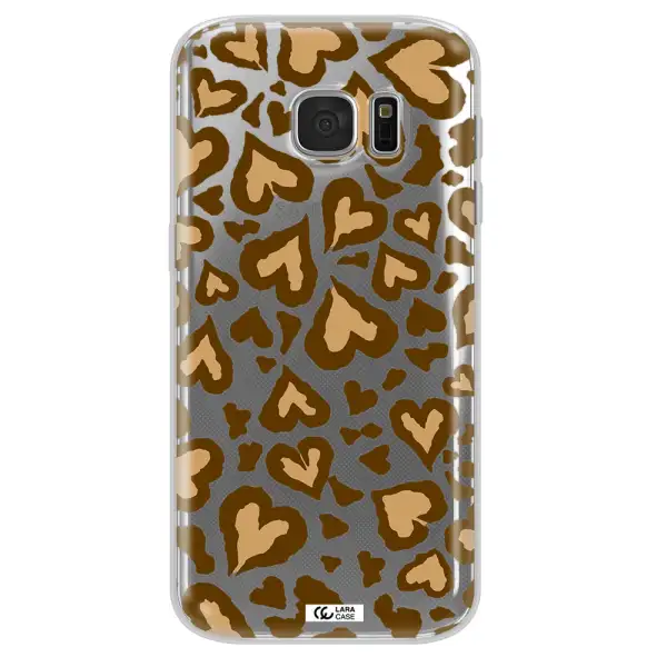 Heart Leopard Samsung S 7 Clear TPU Case