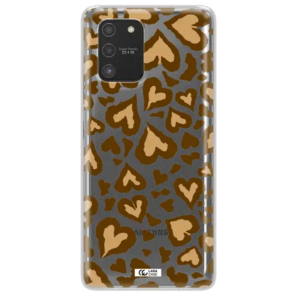 Heart Leopard Samsung S10 Lite Clear TPU Case