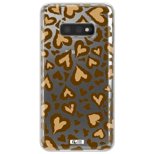 Heart Leopard Samsung S10e Clear TPU Case