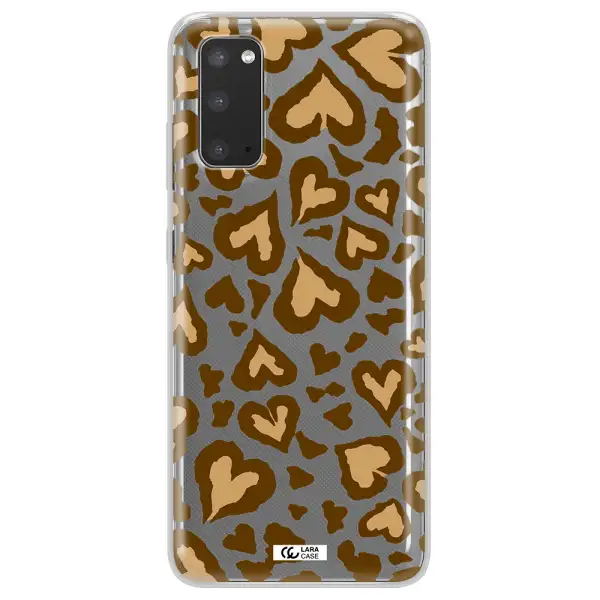 Heart Leopard Samsung S20 Clear TPU Case