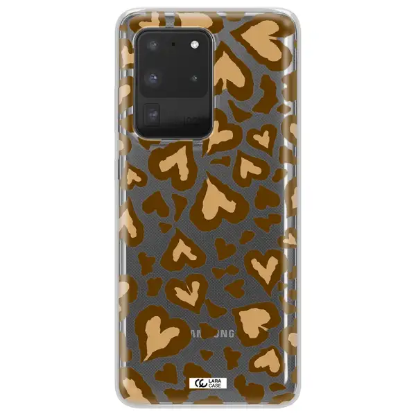 Heart Leopard Samsung S20 Ultra Clear TPU Case