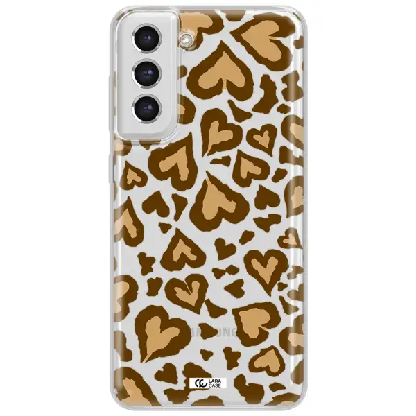 Heart Leopard Samsung S21 Fe Clear Tpu Case