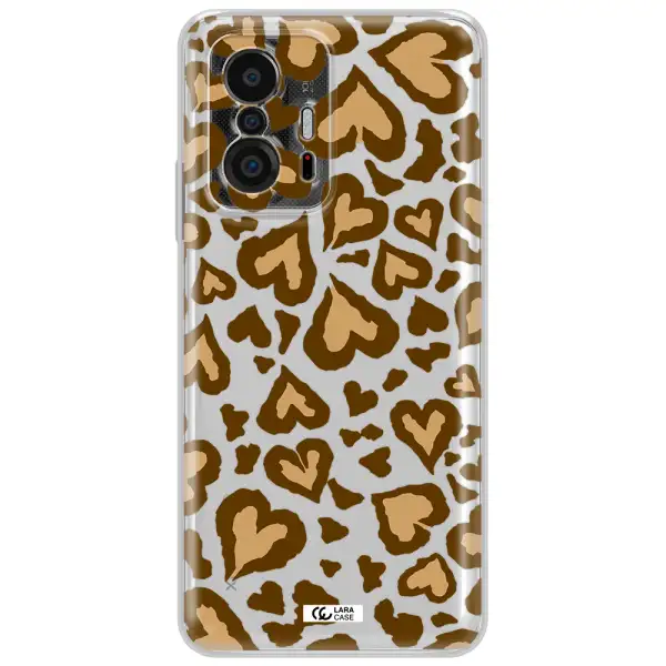 Heart Leopard Xiaomi 11T Clear Tpu Case