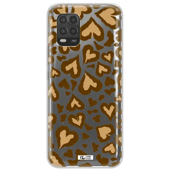 Heart Leopard Xiaomi Mi 10 Lite Clear TPU Case