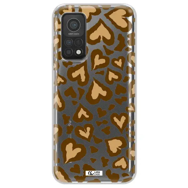 Heart Leopard Xiaomi Mi 10T Clear TPU Case