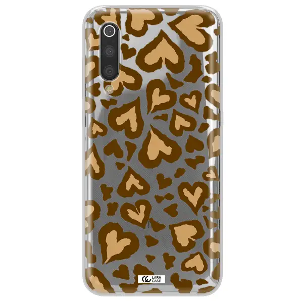 Heart Leopard Xiaomi Mi 9 Clear TPU Case