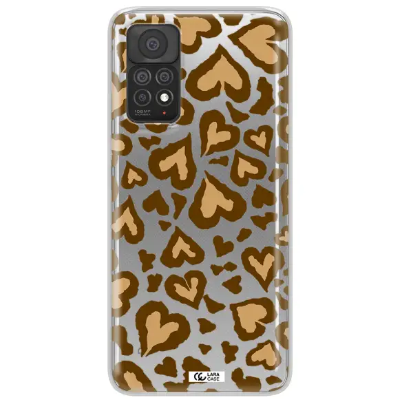 Heart Leopard Xiaomi Note 11 Pro Clear TPU Case