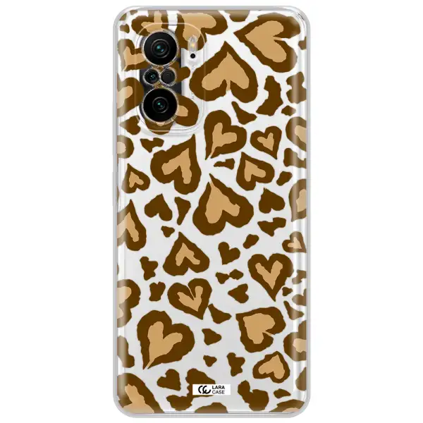 Heart Leopard Xiaomi Poco F3 Clear Tpu Case
