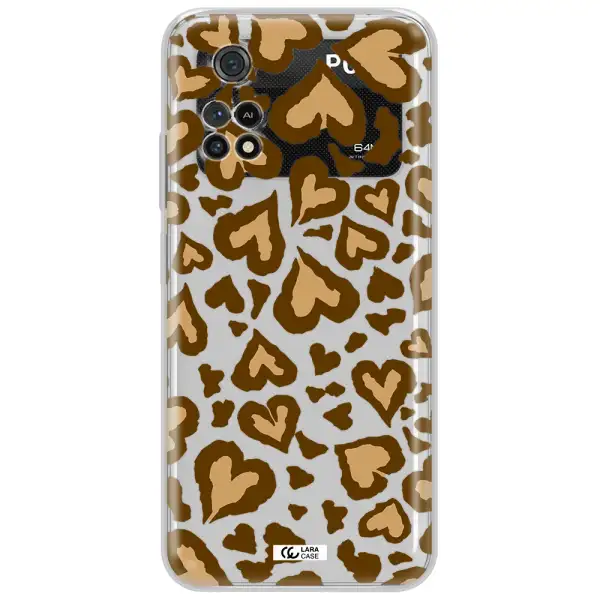 Heart Leopard Xiaomi Poco M4 Pro 4G Clear Tpu Case