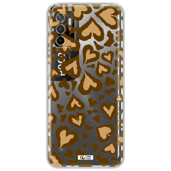 Heart Leopard Xiaomi Poco M4 Pro 5G Clear Tpu Case
