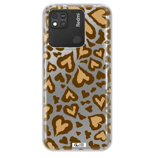 Heart Leopard Xiaomi Redmi 10A Clear TPU Case