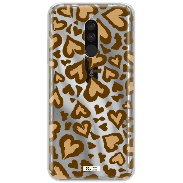 Heart Leopard Xiaomi Redmi 8 Clear Tpu Case