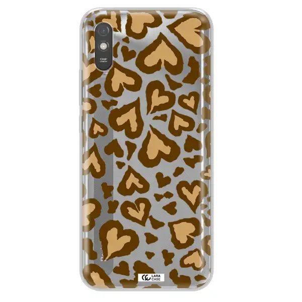 Heart Leopard Xiaomi Redmi 9A Clear TPU Case