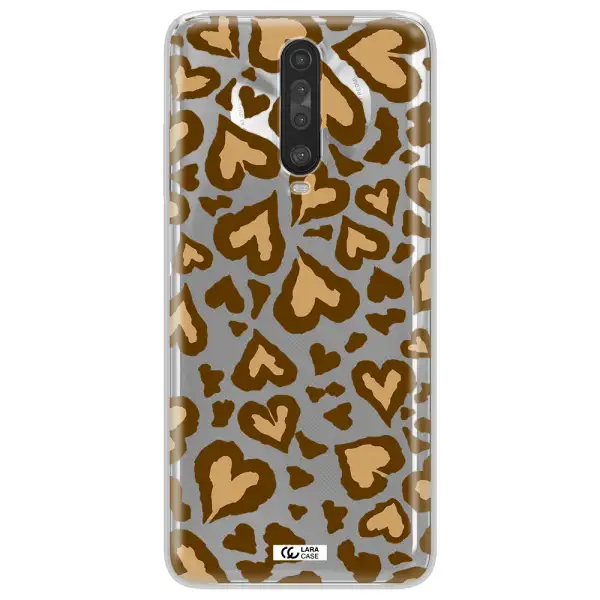 Heart Leopard Xiaomi Redmi K30 Clear TPU Case