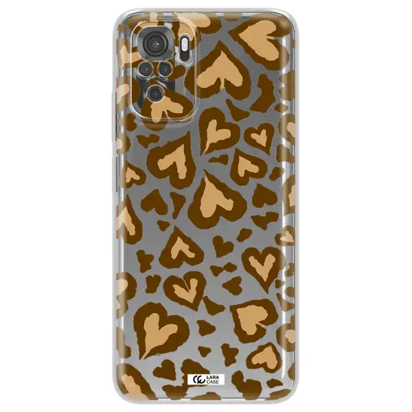 Heart Leopard Xiaomi Redmi Note 10S Clear Tpu Case