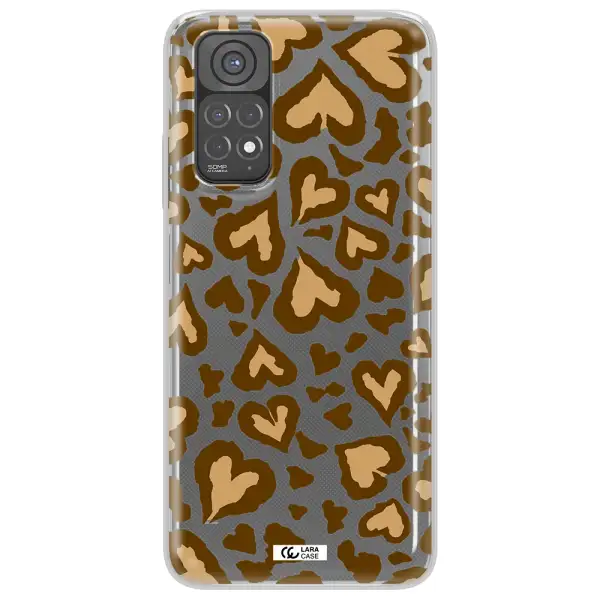 Heart Leopard Xiaomi Redmi Note 11 Clear TPU Case