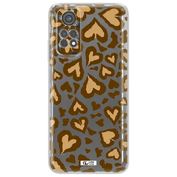 Heart Leopard Xiaomi Redmi Note 11S Clear Tpu Case