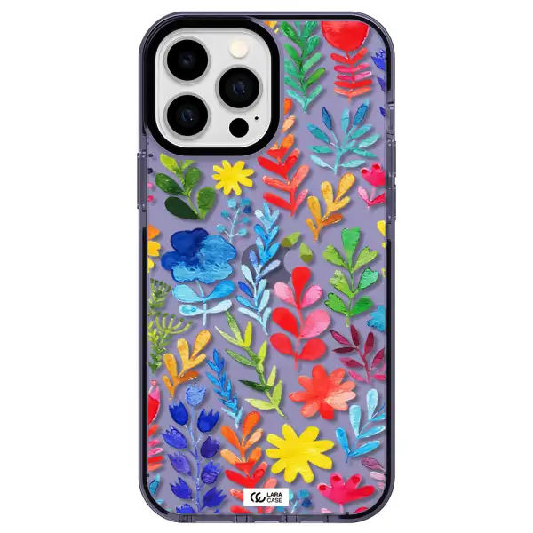 Colorful Watercolor Flowers Apple iPhone 13 Pro Max impact Lilac Case