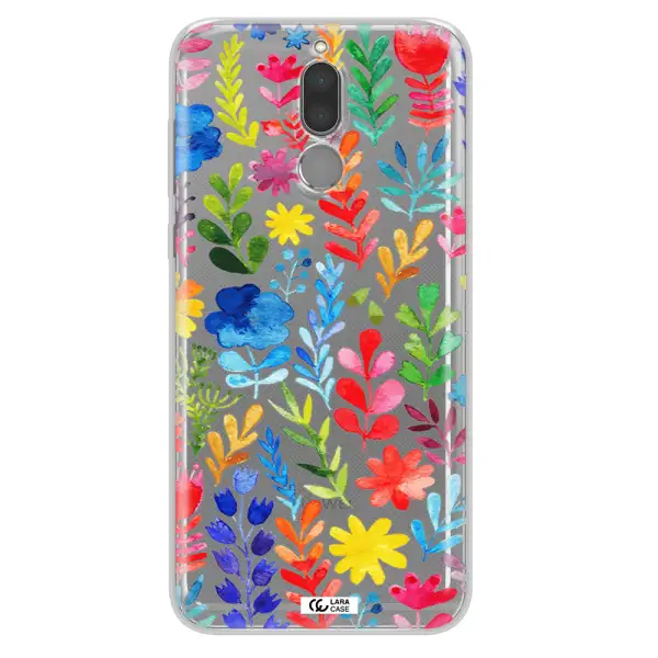 Colorful Watercolor Flowers Huawei Mate 10 Lite Clear TPU Case