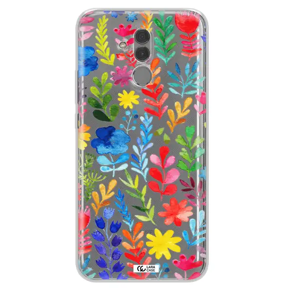 Colorful Watercolor Flowers Huawei Mate 20 Lite Clear TPU Case