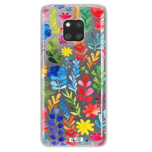 Colorful Watercolor Flowers Huawei Mate 20 Pro Clear TPU Case