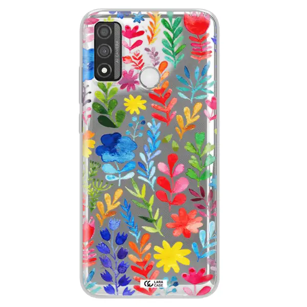 Colorful Watercolor Flowers Huawei P Smart 2020 Clear TPU Case