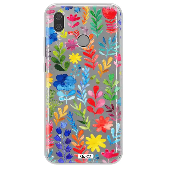 Colorful Watercolor Flowers Huawei P20 Lite Clear TPU Case