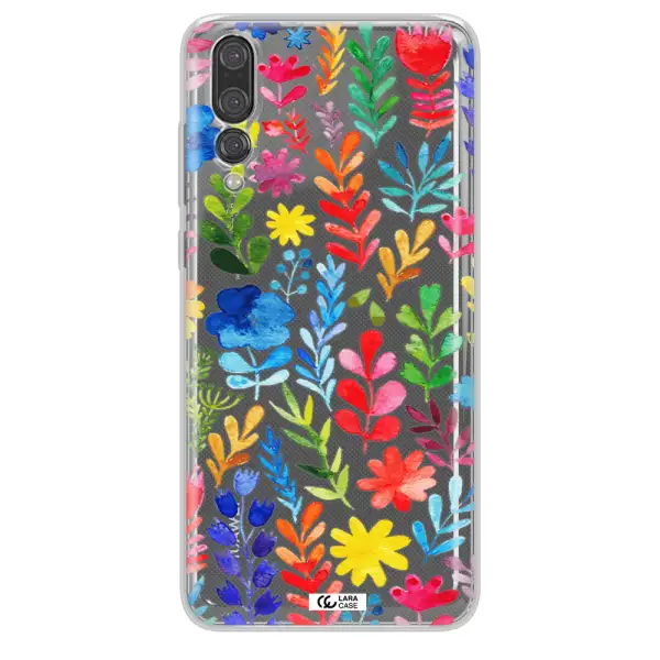 Colorful Watercolor Flowers Huawei P20 Pro Clear TPU Case