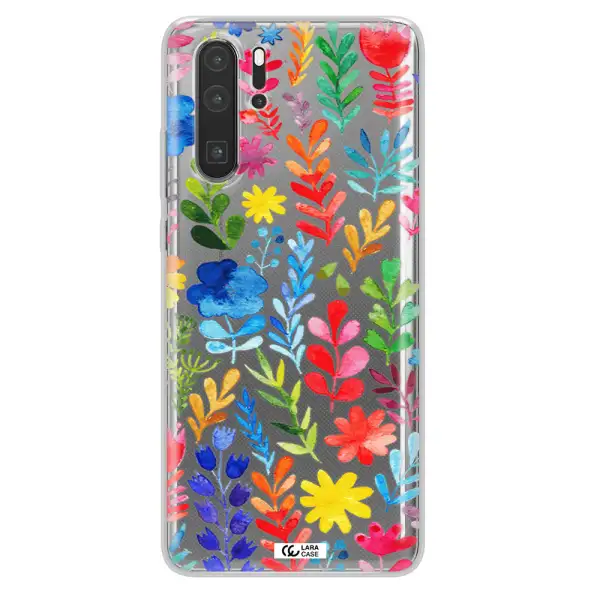 Colorful Watercolor Flowers Huawei P30 Pro Clear TPU Case