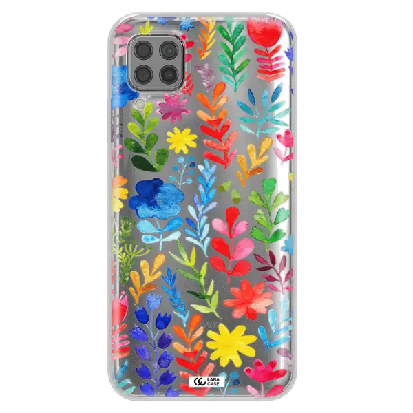 Colorful Watercolor Flowers Huawei P40 Lite Clear TPU Case