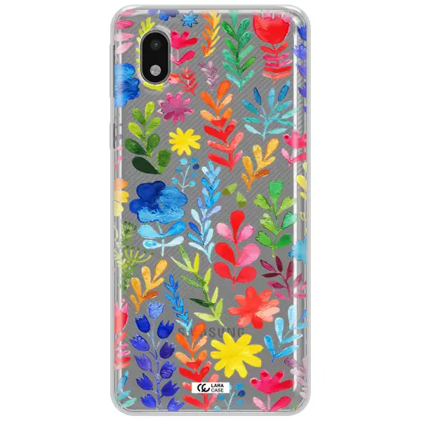 Colorful Watercolor Flowers Samsung A01 Core Clear Tpu Case