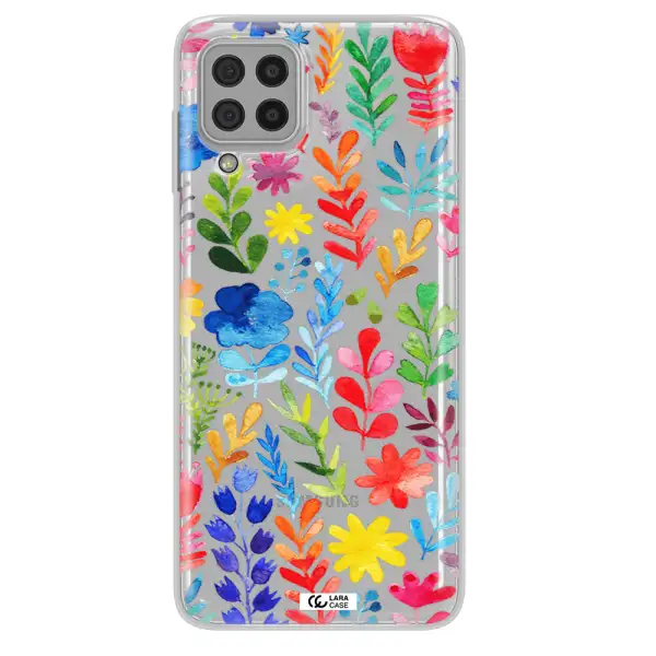 Colorful Watercolor Flowers Samsung A22 4g Clear TPU Case