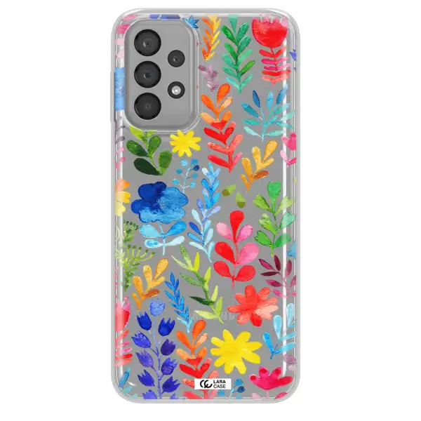 Colorful Watercolor Flowers Samsung A23 Clear TPU Case