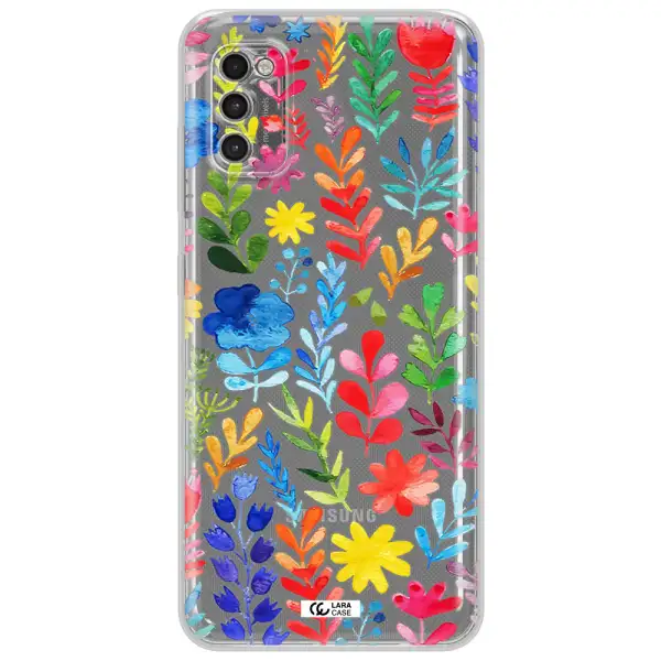 Colorful Watercolor Flowers Samsung A41 Clear Tpu Case