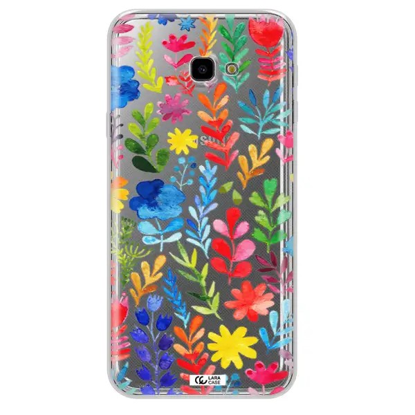 Colorful Watercolor Flowers Samsung J4 Plus Clear TPU Case