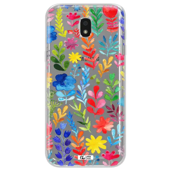 Colorful Watercolor Flowers Samsung J5 2017 Clear TPU Case