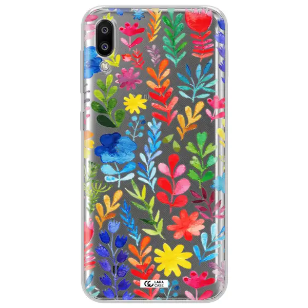 Colorful Watercolor Flowers Samsung M10 Clear TPU Case