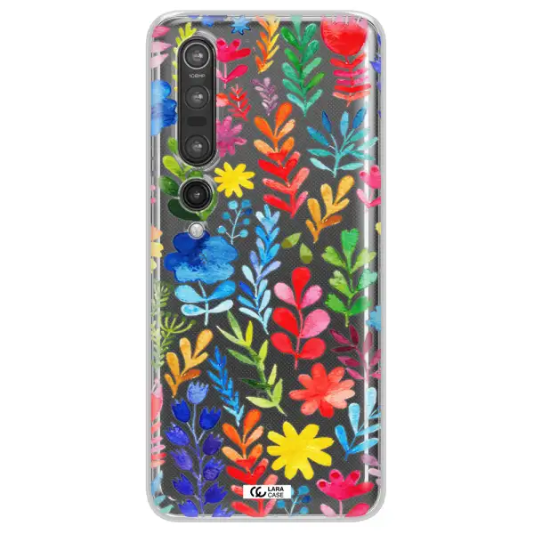 Colorful Watercolor Flowers Xiaomi Mi 10 Pro Clear TPU Case