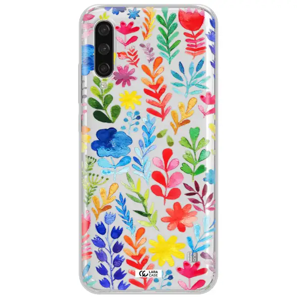 Colorful Watercolor Flowers Xiaomi Mi A3 Clear Tpu Case